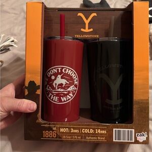 Brand new Yellowstone brand stainless steel tumblers
